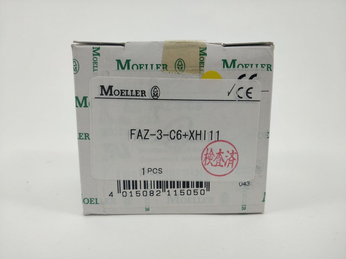 Moeller FAZ-3-C6 with FAZ/FIP-XHI11 Miniature Circuit Breaker
