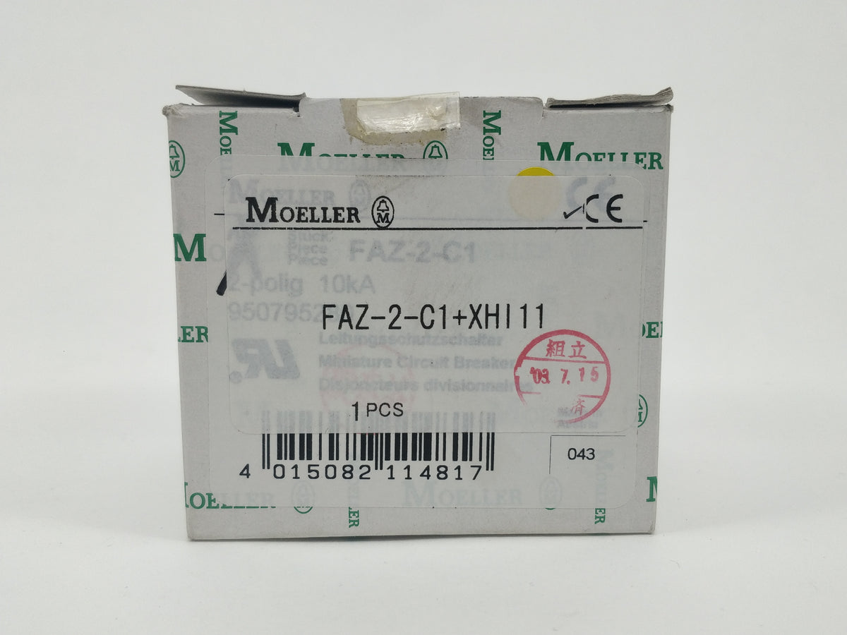 Moeller FAZ-2-C1 with FAZ/FIP-XHI11 Miniature Circuit Breaker