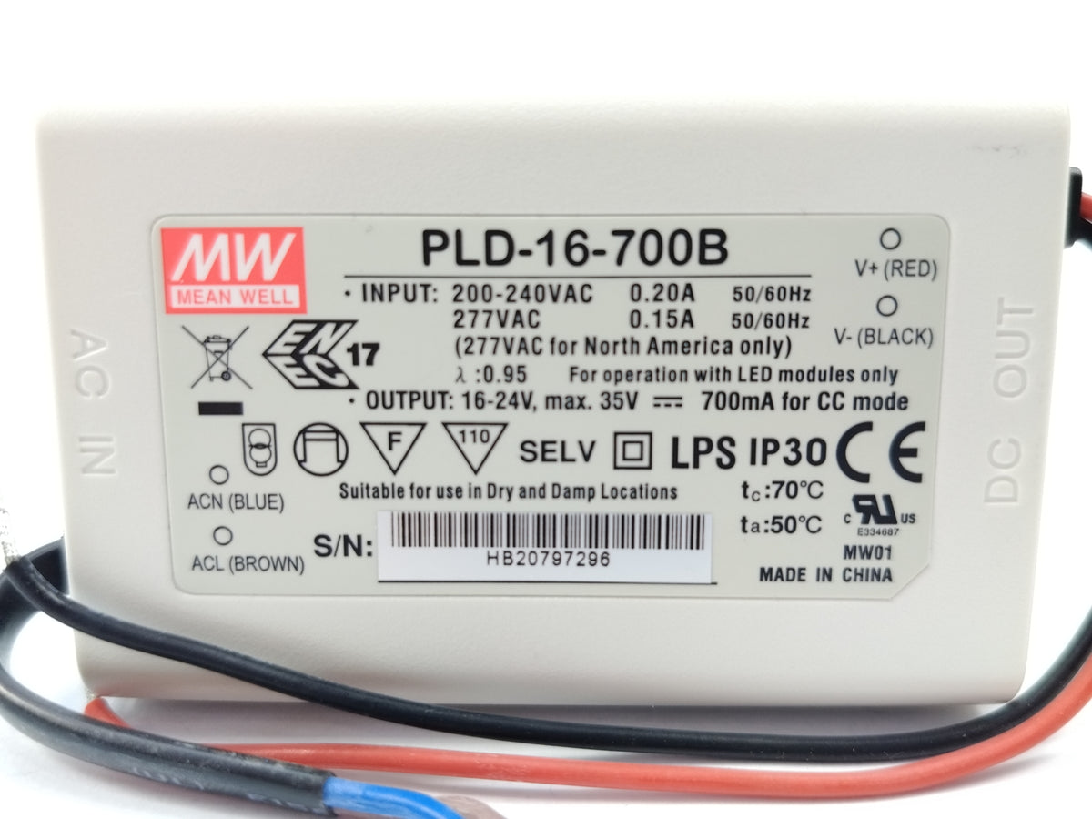 Mean Well PLD-16-700B LED Driver 16.8 W, 24 V, 700 mA