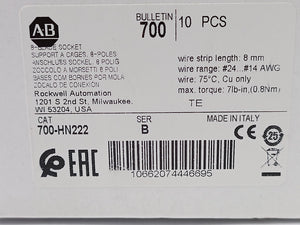 Ab 700-HN222 SER. B 8-Blade Socket 10 pieces