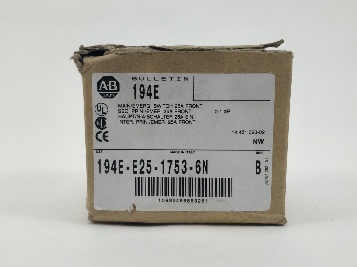 Ab 194E-E25-1753-6N SER B Main/Emergency switch